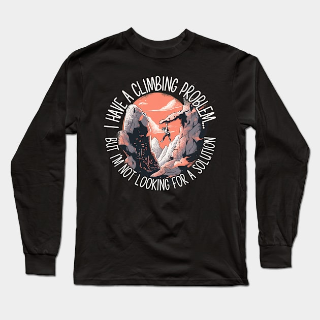 climbing Long Sleeve T-Shirt by CurlyDesigns